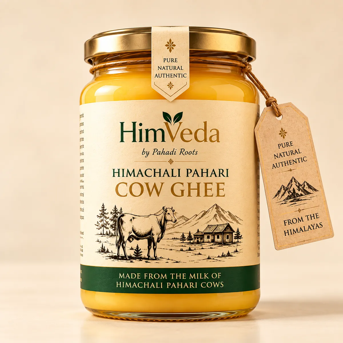 HimVeda by Pahadi Roots Himachali Pahari Cow Ghee jar
