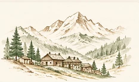 Mountain village in Himachal Pradesh